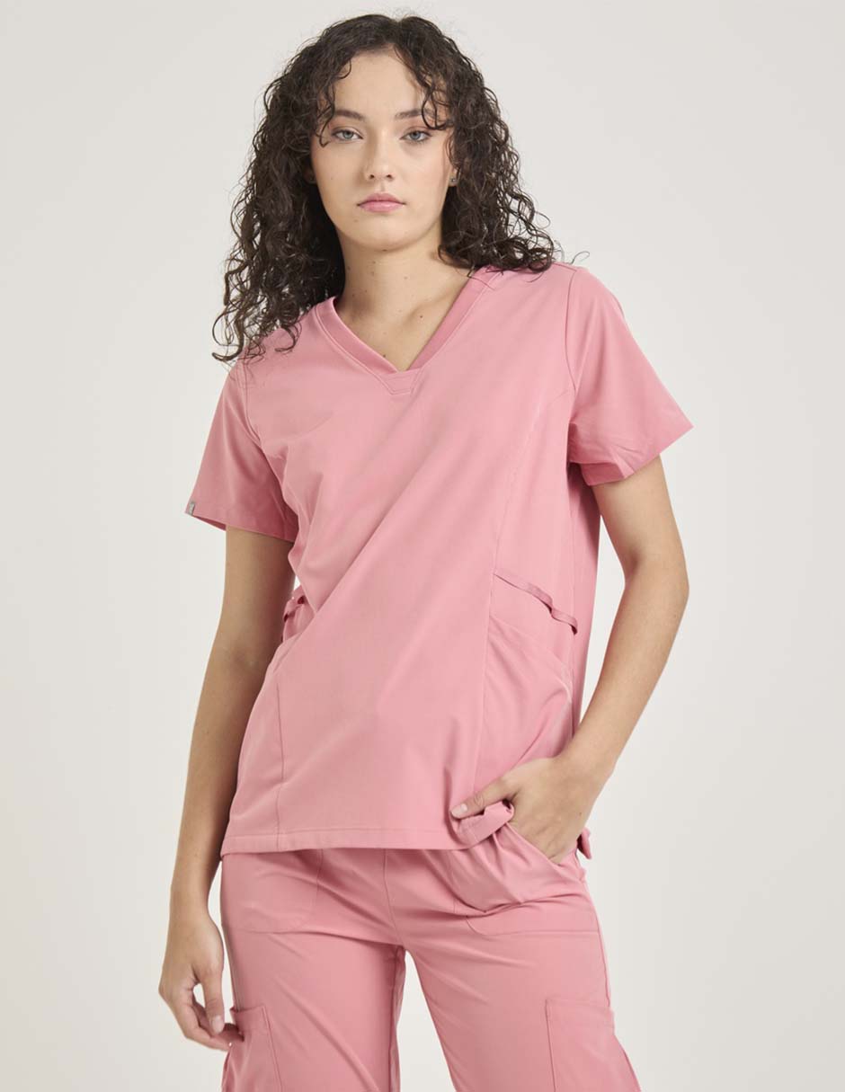 Playera manga corta Hanes cuello v para mujer