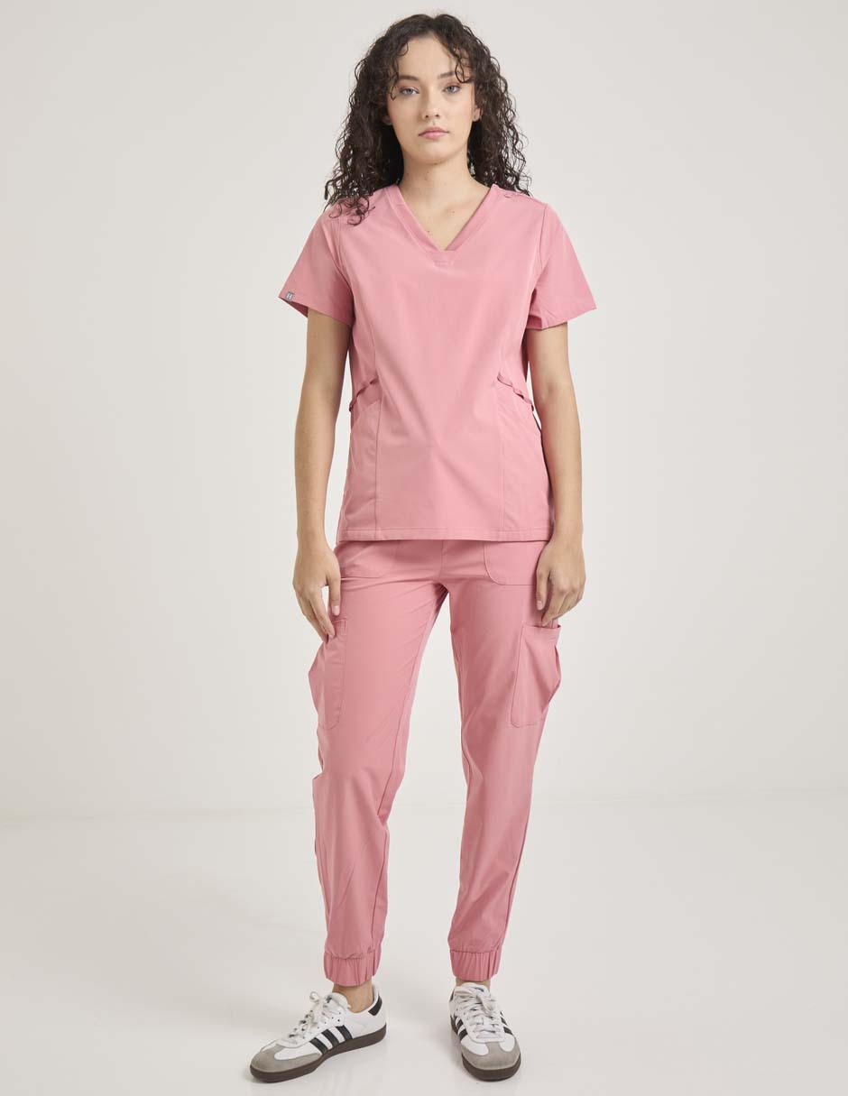 Playera manga corta Hanes cuello v para mujer