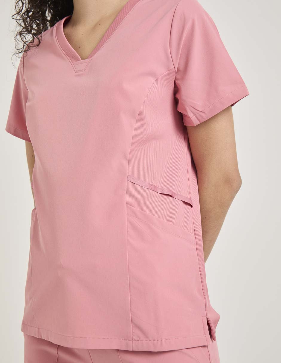 Playera manga corta Hanes cuello v para mujer